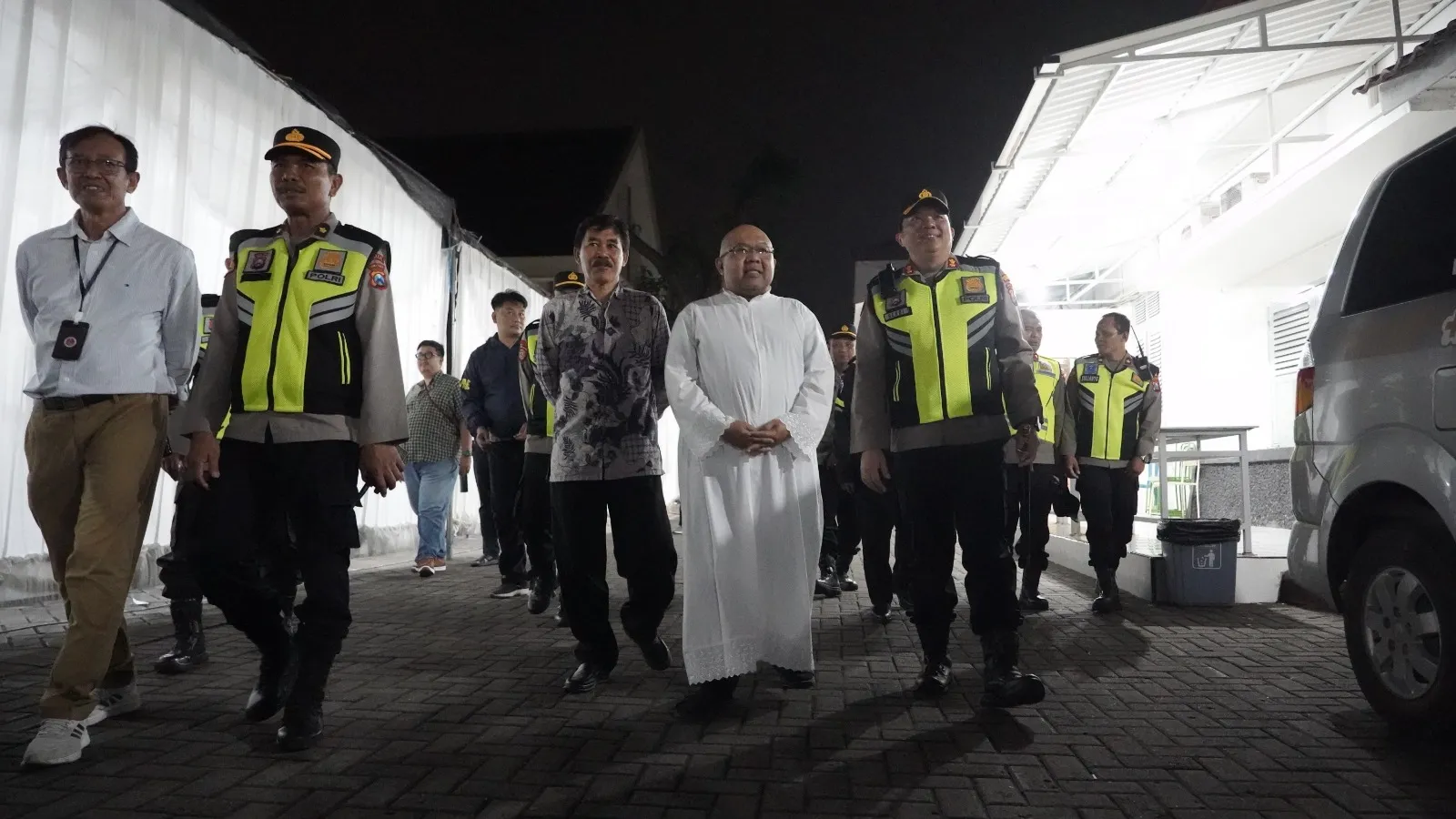 Kapolres Mojokerto kota Cek Sejumlah Greja  Pastikan Rangkaian Ibadah Paskah Aman